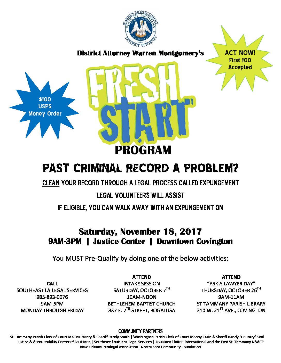 Clean Your Record on Fresh Start Day!