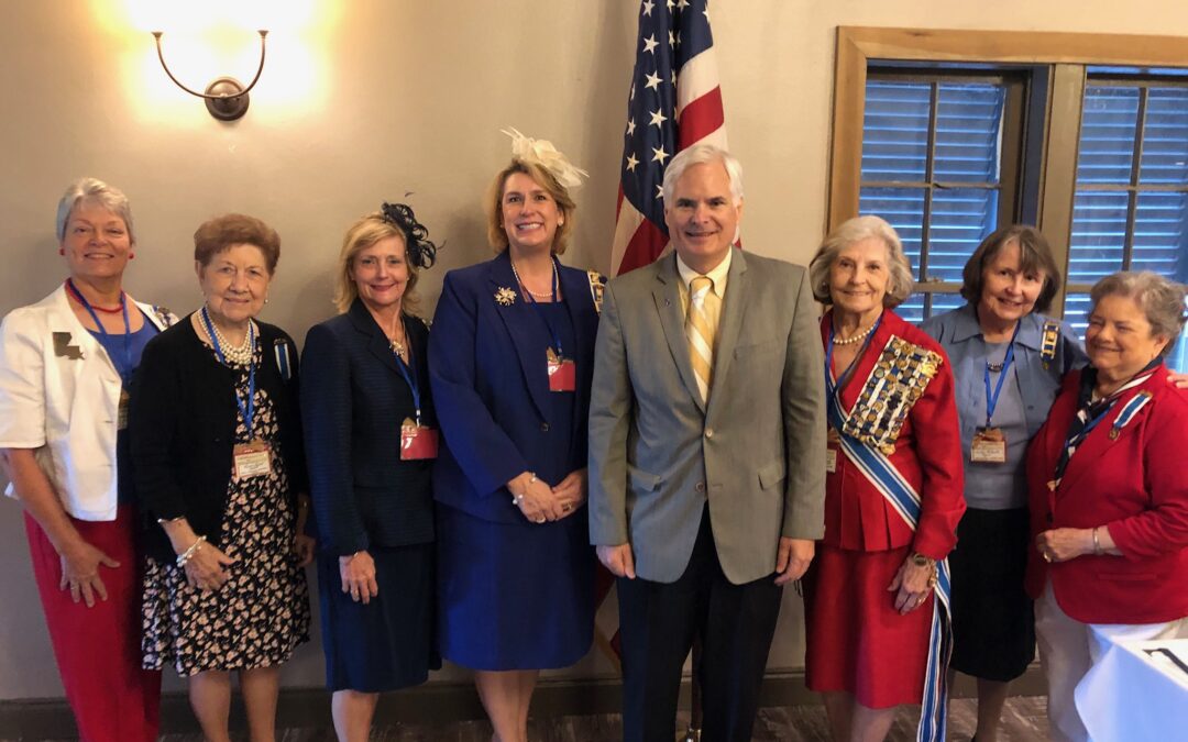 District Attorney Warren Montgomery speaks to the Louisiana Society Daughters of the American Revolution