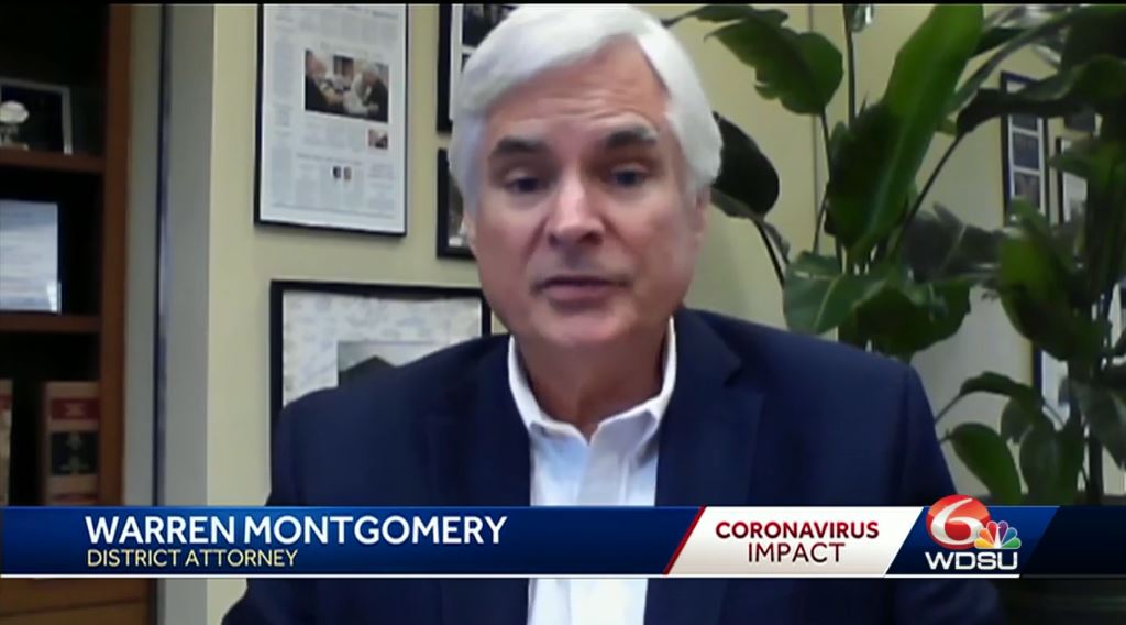 District Attorney Warren Montgomery Talks with WDSU News On Virtual Court and Avoiding COVID-19 Scams