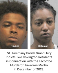 St. Tammany Parish Grand Jury Indicts Two Covington Residents
