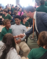 D.A. Sims Talks to Bogalusa Students for Red Ribbon Week